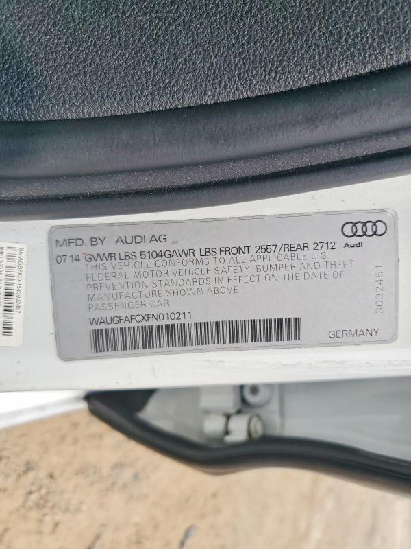 65797336 :رقم المزاد ، WAUGFAFCXFN010211 vin ، 2015 Audi A6 مزاد بيع