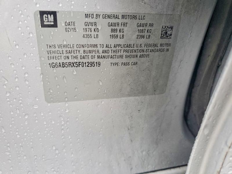 2015 Cadillac Ats მანქანა იყიდება აუქციონზე, vin: 1G6AB5RX5F0129519, აუქციონის ნომერი: 64188556