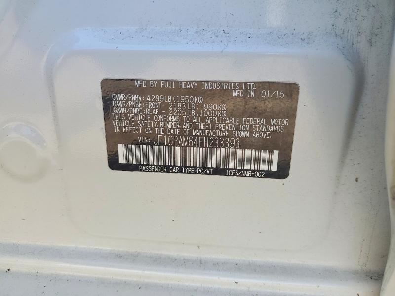 Aukcja sprzedaży 2015 Subaru Impreza, vin: JF1GPAM64FH233393, numer aukcji: 65087716
