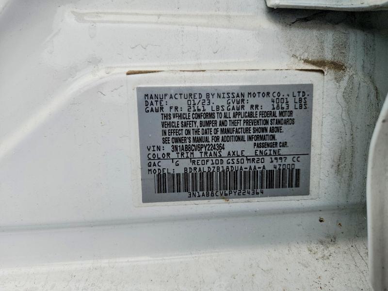 Aukcja sprzedaży 2023 Nissan Sentra, vin: 3N1AB8CV6PY224364, numer aukcji: 65314386
