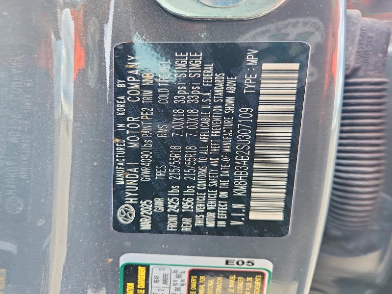 64357056 :رقم المزاد ، KM8HB3AB2SU307109 vin ، 2025 Hyundai Kona مزاد بيع