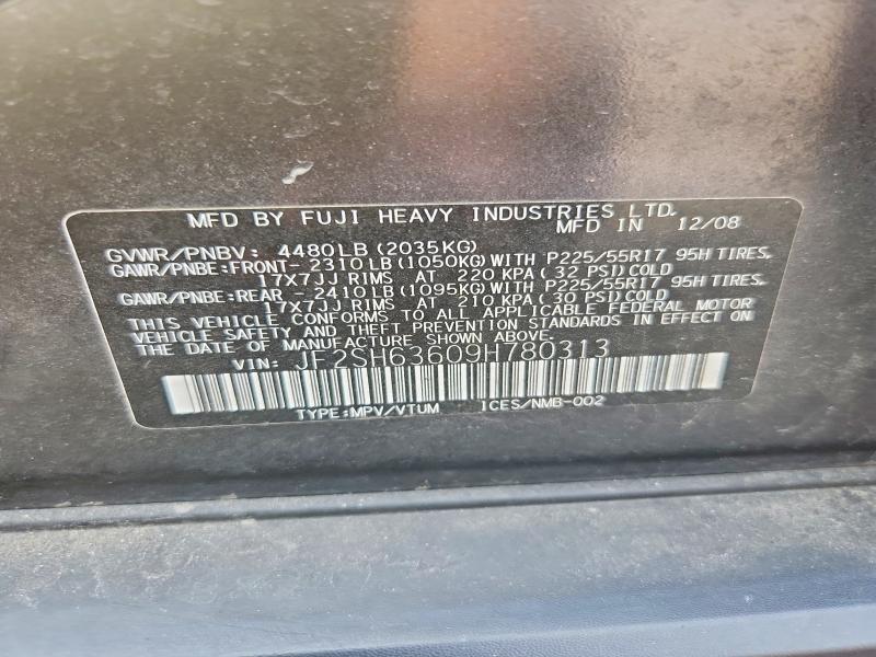 Продаж на аукціоні авто 2009 Subaru Forester, vin: JF2SH63609H780313, номер лоту: 64979026