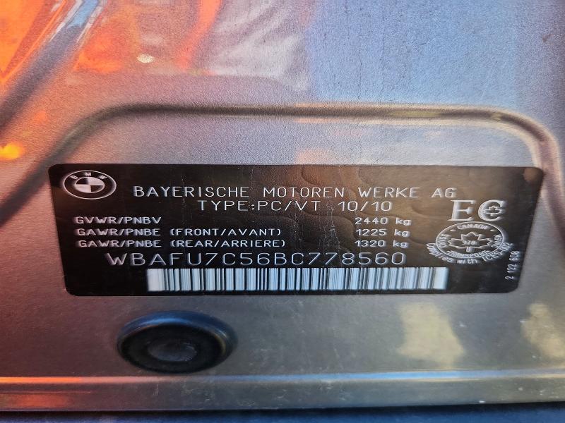 Aukcja sprzedaży 2011 Bmw 535, vin: WBAFU7C56BC778560, numer aukcji: 67021406