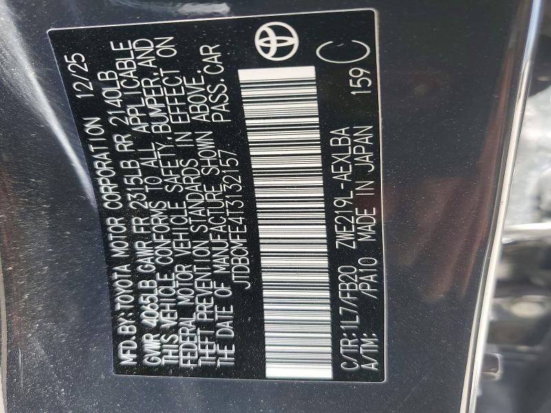 Aukcja sprzedaży 2026 Toyota Corolla Hybrid, vin: JTDBCMFE4T3132157, numer aukcji: 64323786