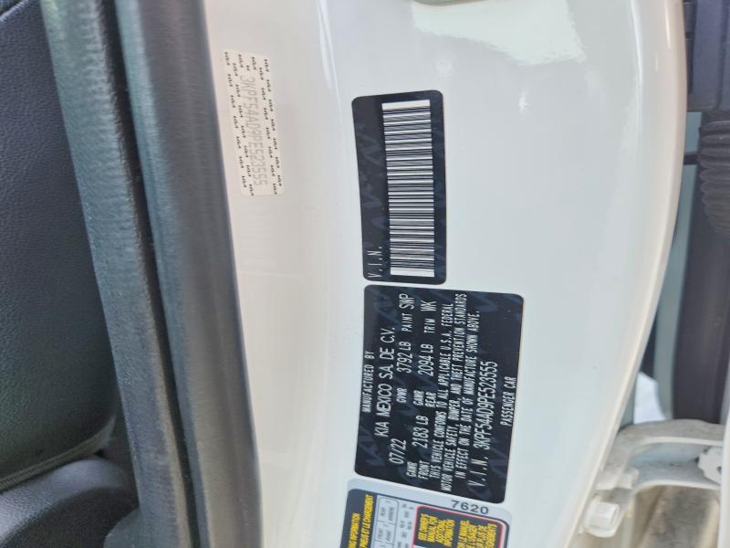 66077886 :رقم المزاد ، 3KPF54AD9PE523555 vin ، 2023 Kia Forte مزاد بيع