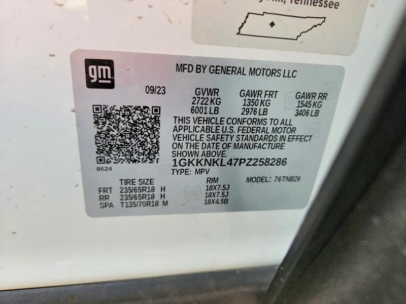 Aukcja sprzedaży 2023 Gmc Acadia, vin: 1GKKNKL47PZ258286, numer aukcji: 65892906