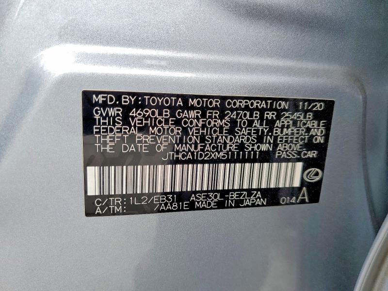 Продажа на аукционе авто 2021 Lexus Is, vin: JTHCA1D2XM5111111, номер лота: 63612636