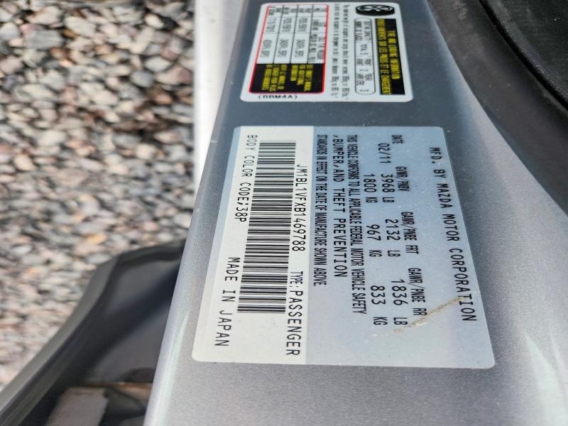 64057036 :رقم المزاد ، JM1BL1VFXB1469788 vin ، 2011 Mazda 3 مزاد بيع