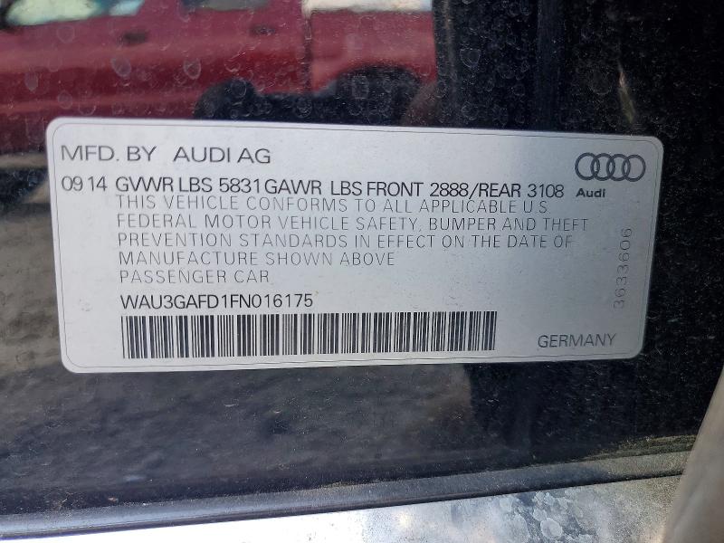 2015 Audi A8 მანქანა იყიდება აუქციონზე, vin: WAU3GAFD1FN016175, აუქციონის ნომერი: 67040236