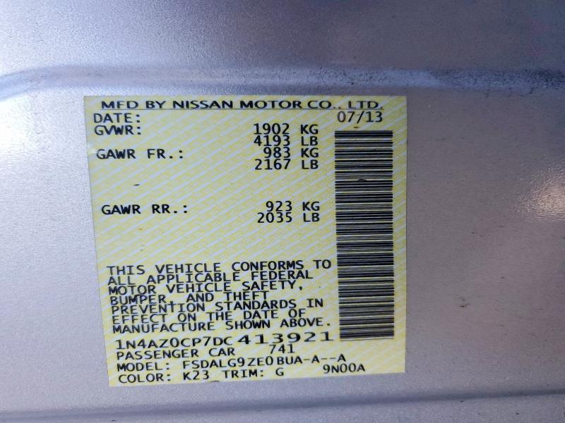Продаж на аукціоні авто 2013 Nissan Leaf, vin: 1N4AZ0CP7DC413921, номер лоту: 63871666