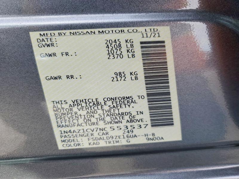 Продажа на аукционе авто 2022 Nissan Leaf, vin: 1N4AZ1CV7NC553537, номер лота: 65049296