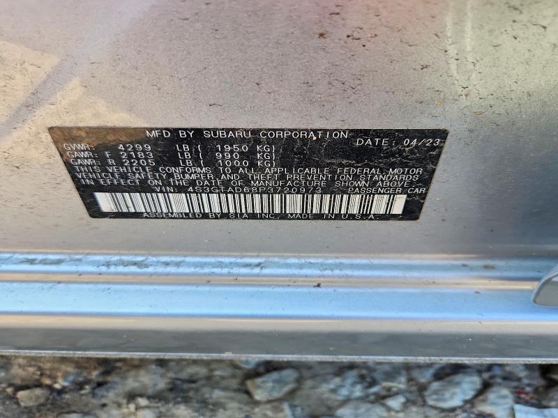 63991556 :رقم المزاد ، 4S3GTAD68P3720973 vin ، 2023 Subaru Impreza مزاد بيع