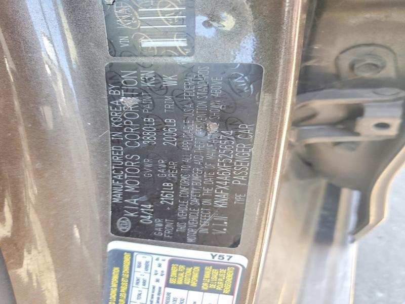 Продаж на аукціоні авто 2015 Kia Forte, vin: KNAFX4A6XF5256574, номер лоту: 64332146