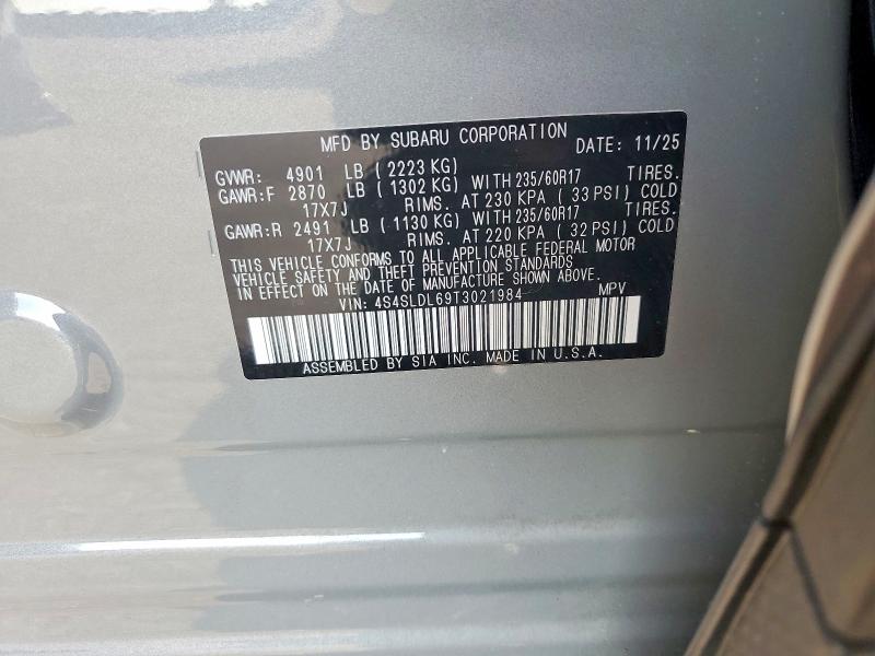 Aukcja sprzedaży 2026 Subaru Forester, vin: 4S4SLDL69T3021984, numer aukcji: 66548306