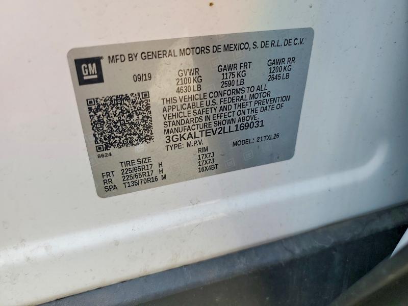 Aukcja sprzedaży 2020 Gmc Terrain, vin: 3GKALTEV2LL169031, numer aukcji: 67151966