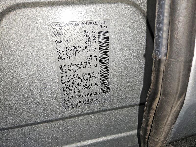 Aukcja sprzedaży 2025 Nissan Pathfinder, vin: 5N1DR3AAXSC289823, numer aukcji: 64398346