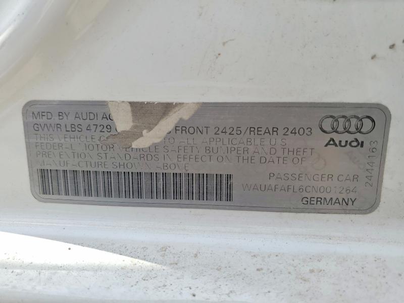 Продаж на аукціоні авто 2012 Audi A4, vin: WAUAFAFL6CN001264, номер лоту: 56378266
