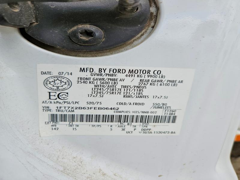 Aukcja sprzedaży 2015 Ford F250, vin: 1FT7X2B63FEB06462, numer aukcji: 61068306