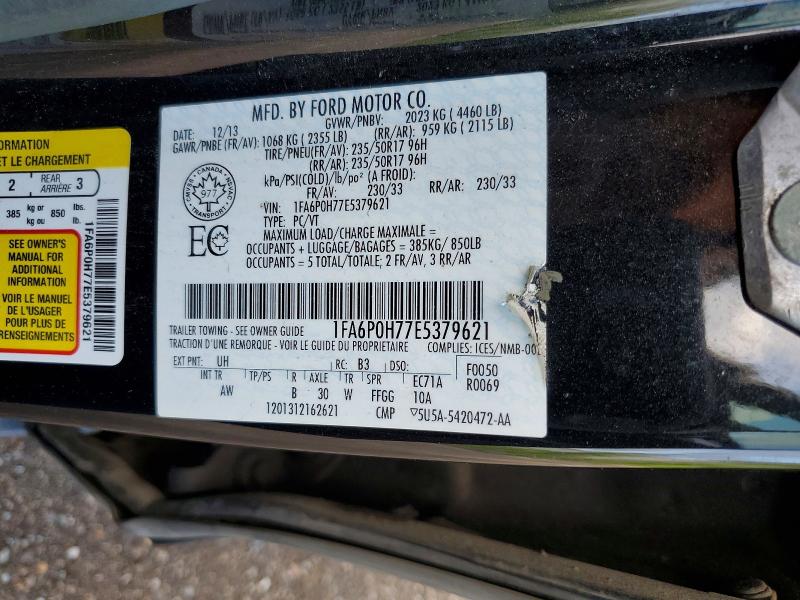 65628946 :رقم المزاد ، 1FA6P0H77E5379621 vin ، 2014 Ford Fusion مزاد بيع