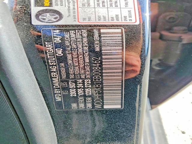 2014 Mercedes-benz E მანქანა იყიდება აუქციონზე, vin: WDDHF5KB1EB008462, აუქციონის ნომერი: 64436286