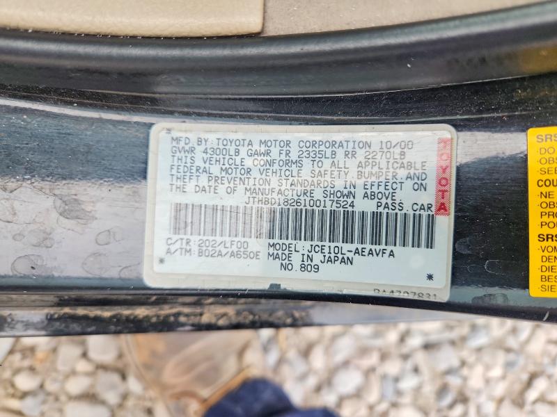 Продажа на аукционе авто 2001 Lexus Is, vin: JTHBD182610017524, номер лота: 64484646