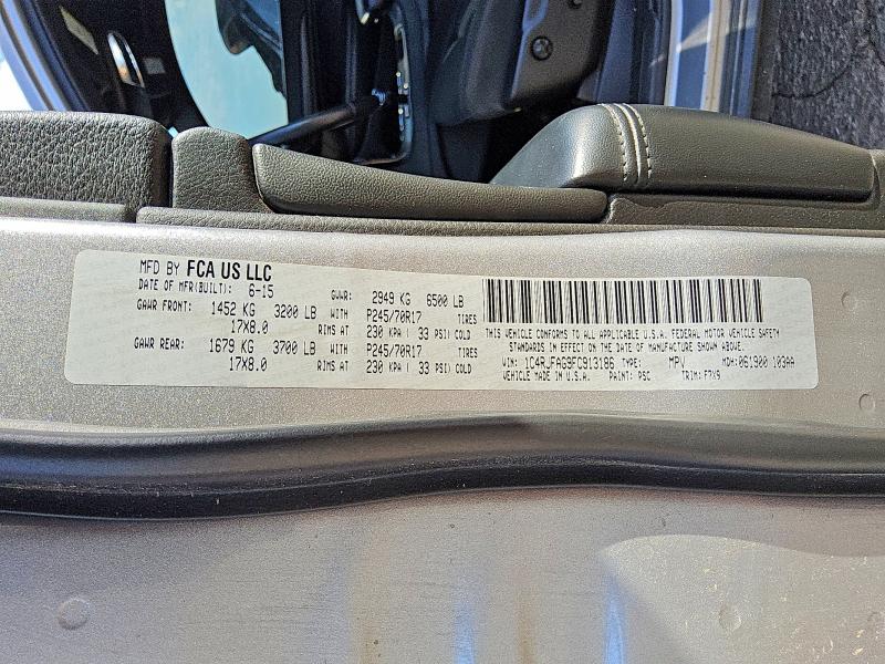 Aukcja sprzedaży 2015 Jeep Grand Cherokee, vin: 1C4RJFAG9FC913186, numer aukcji: 63194536