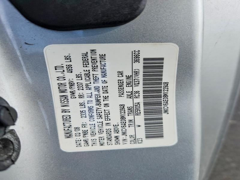 Aukcja sprzedaży 2008 Infiniti G37, vin: JNKCV64E08M122948, numer aukcji: 66148576