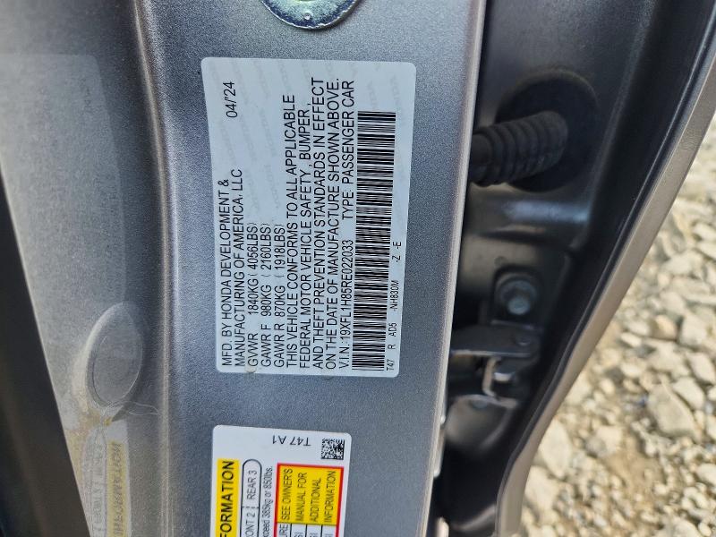 Aukcja sprzedaży 2024 Honda Civic, vin: 19XFL1H85RE022033, numer aukcji: 66588626