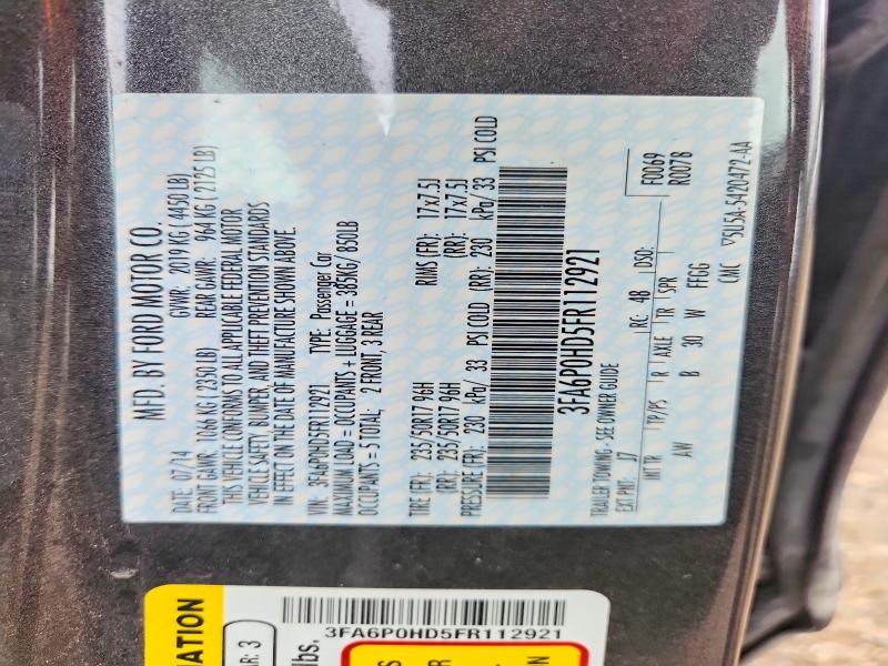 Продаж на аукціоні авто 2015 Ford Fusion, vin: 3FA6P0HD5FR112921, номер лоту: 63937136