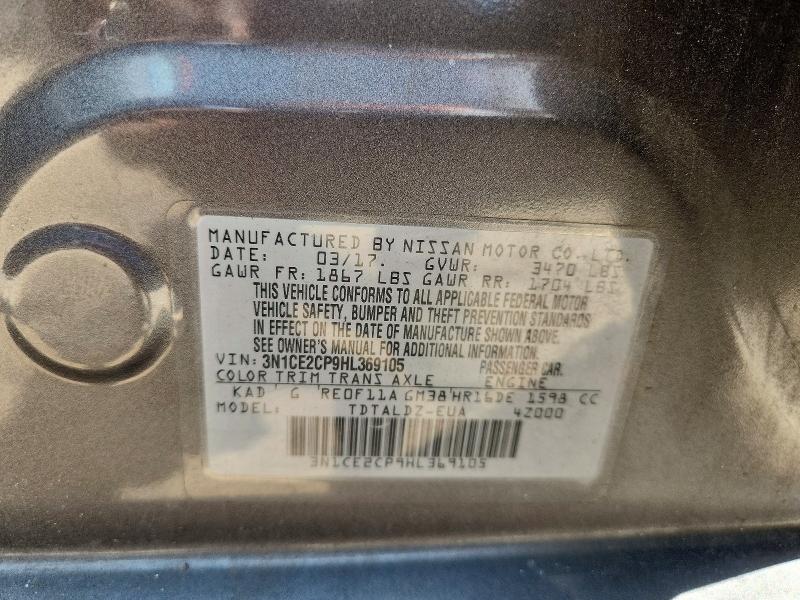 Aukcja sprzedaży 2017 Nissan Versa Note, vin: 3N1CE2CP9HL369105, numer aukcji: 65007806