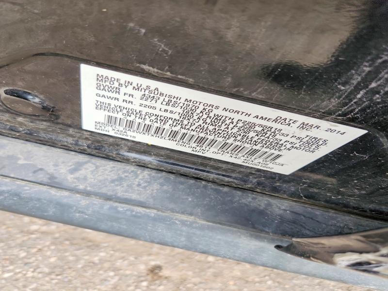 2014 Mitsubishi Outlander Sport მანქანა იყიდება აუქციონზე, vin: 4A4AR4AU4EE026431, აუქციონის ნომერი: 67015836