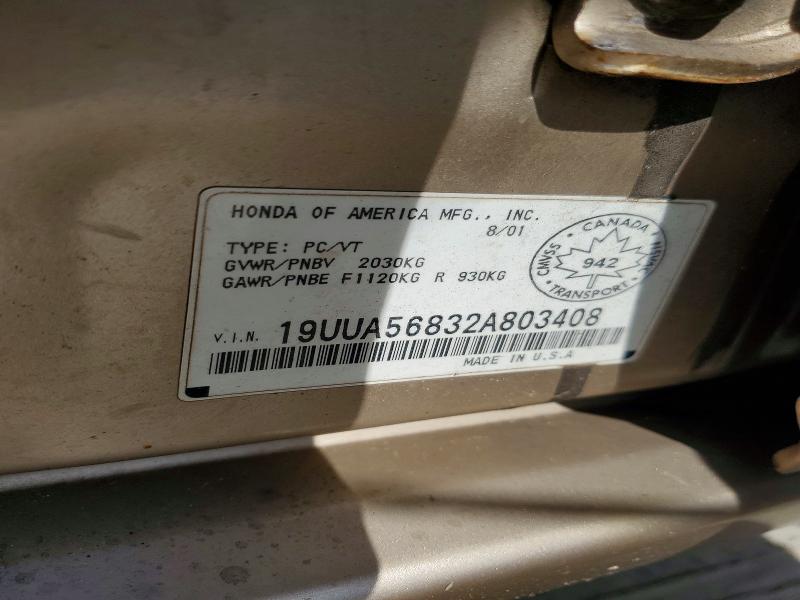 Продаж на аукціоні авто 2002 Acura 3.2tl, vin: 19UUA56832A803408, номер лоту: 64770626