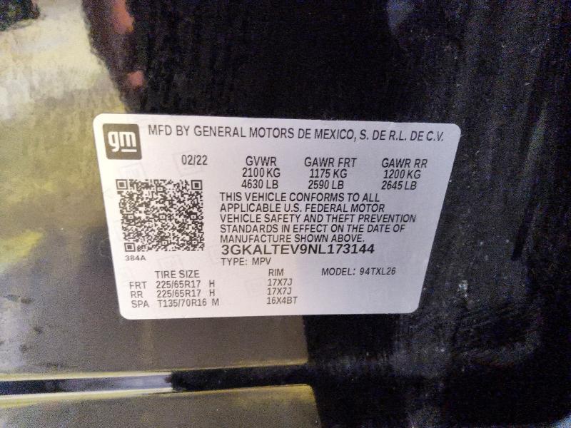 Aukcja sprzedaży 2022 Gmc Terrain, vin: 3GKALTEV9NL173144, numer aukcji: 63413086
