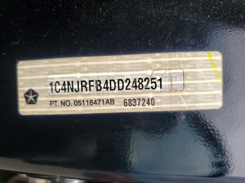 Aukcja sprzedaży 2013 Jeep Patriot, vin: 1C4NJRFB4DD248251, numer aukcji: 66000136