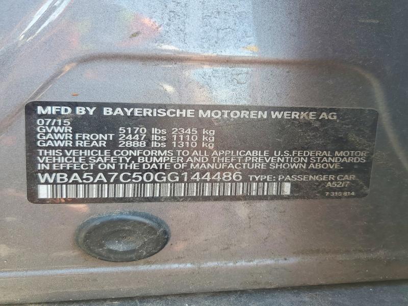 2016 Bmw 528 მანქანა იყიდება აუქციონზე, vin: WBA5A7C50GG144486, აუქციონის ნომერი: 65797836
