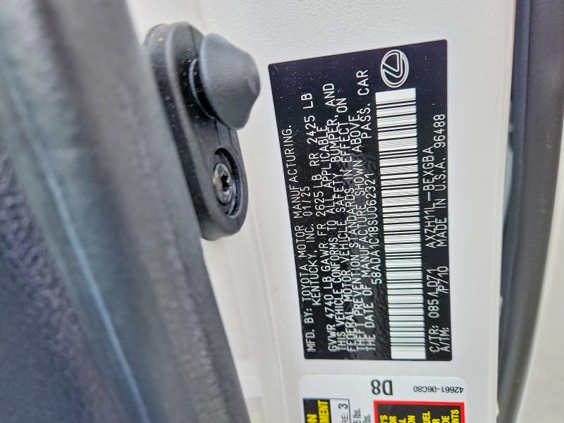 63581616 :رقم المزاد ، 58ADA1C18SU062321 vin ، 2025 Lexus Es 300h مزاد بيع
