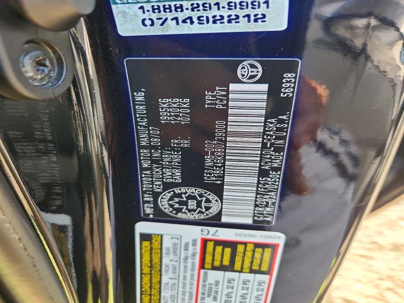 2008 Toyota Camry მანქანა იყიდება აუქციონზე, vin: 4T1BE46K88U739000, აუქციონის ნომერი: 63195676