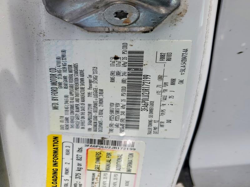 Aukcja sprzedaży 2018 Ford Fusion, vin: 3FA6P0LU2JR172199, numer aukcji: 64227206