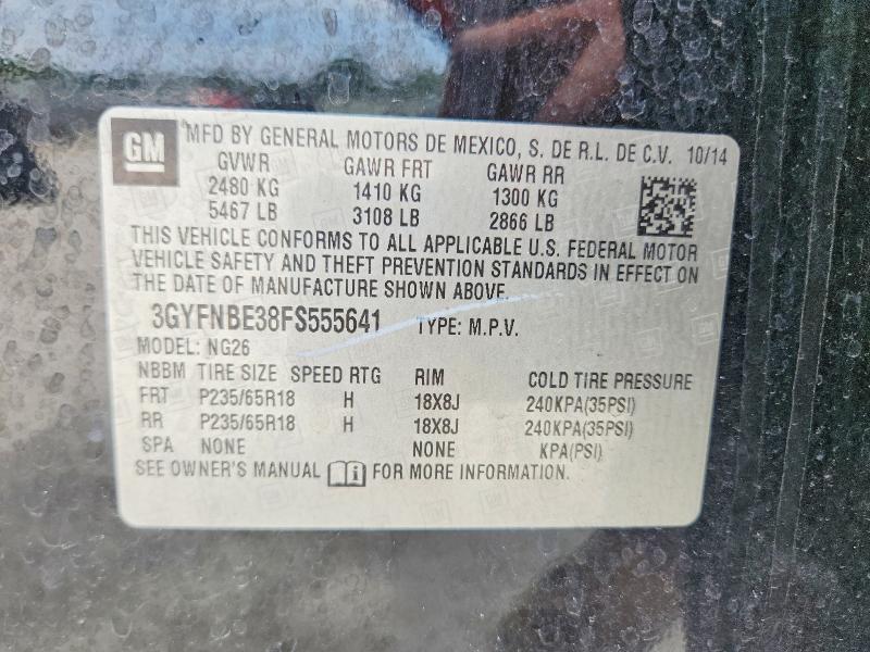 63834406 :رقم المزاد ، 3GYFNBE38FS555641 vin ، 2015 Cadillac Srx مزاد بيع