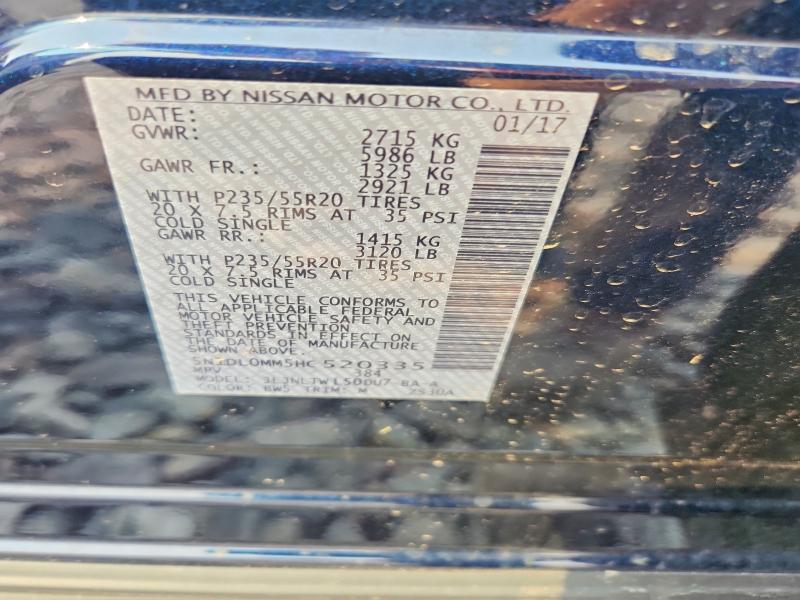 Продаж на аукціоні авто 2017 Infiniti Qx60, vin: 5N1DL0MM5HC520335, номер лоту: 64243576