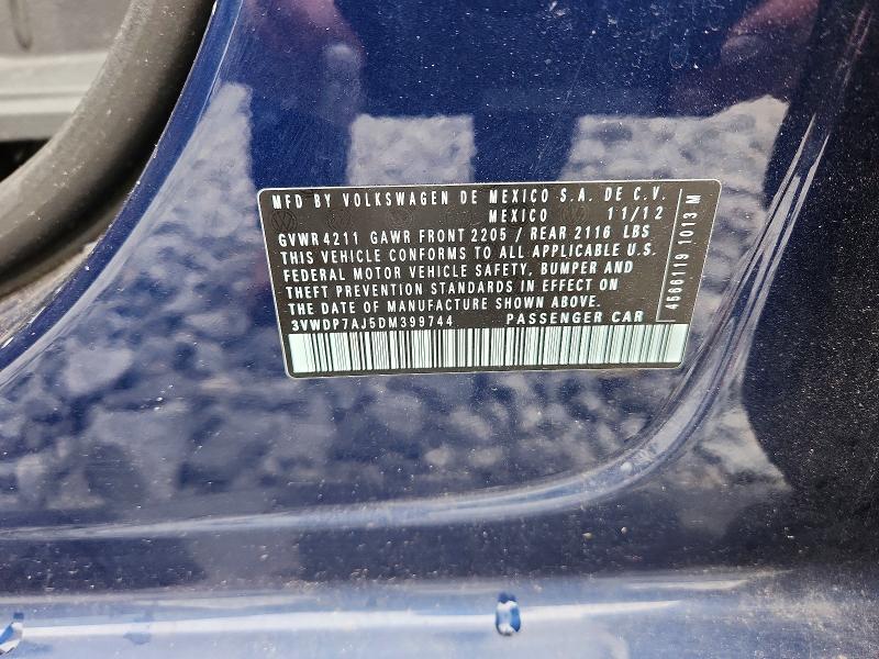 Продаж на аукціоні авто 2013 Volkswagen Jetta, vin: 3VWDP7AJ5DM399744, номер лоту: 63688216