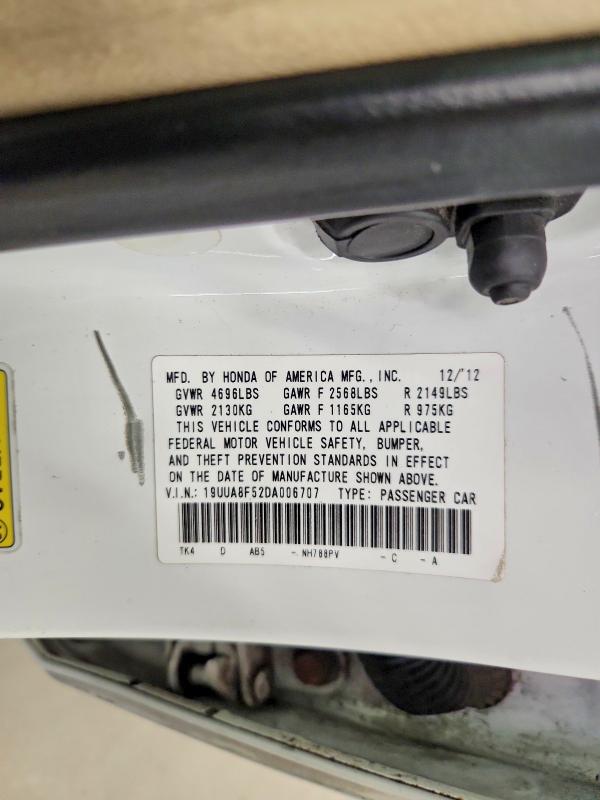 65807626 :رقم المزاد ، 19UUA8F52DA006707 vin ، 2013 Acura Tl مزاد بيع