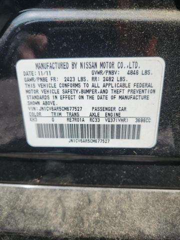 65012756 :رقم المزاد ، JN1CV6AR5CM677527 vin ، 2012 Infiniti G37 Sedan مزاد بيع