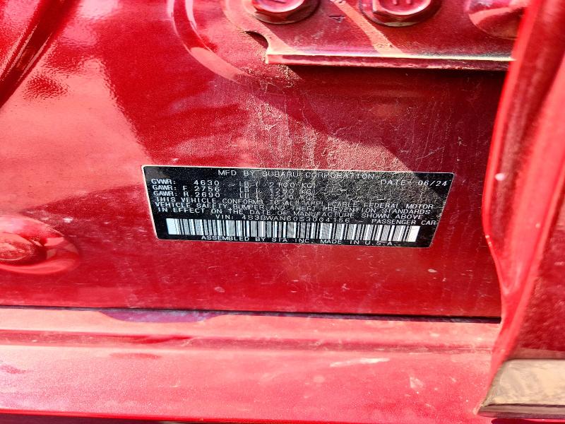 2025 Subaru Legacy მანქანა იყიდება აუქციონზე, vin: 4S3BWAN60S3004156, აუქციონის ნომერი: 64759106