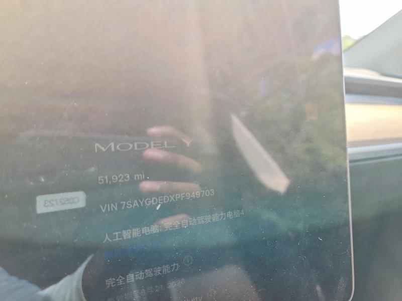 Aukcja sprzedaży 2023 Tesla Model Y, vin: 7SAYGDEDXPF949703, numer aukcji: 63847336