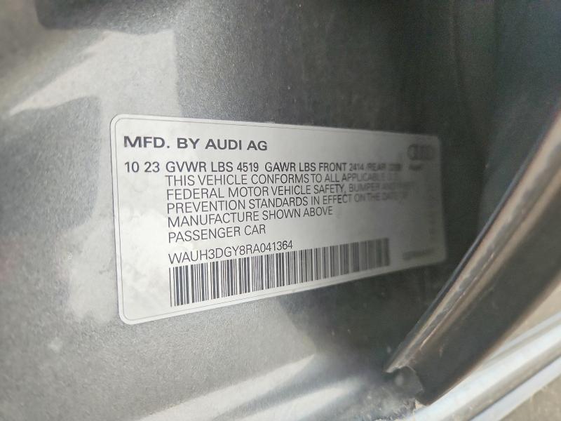 Aukcja sprzedaży 2024 Audi S3, vin: WAUH3DGY8RA041364, numer aukcji: 64300166