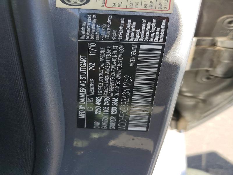 Aukcja sprzedaży 2011 Mercedes-benz E, vin: WDDHF5GB9BA361252, numer aukcji: 63567766