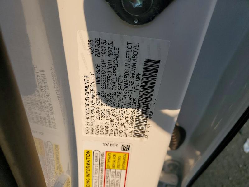 Aukcja sprzedaży 2025 Honda Cr-v, vin: 5J6RS6H96SL033605, numer aukcji: 64316906
