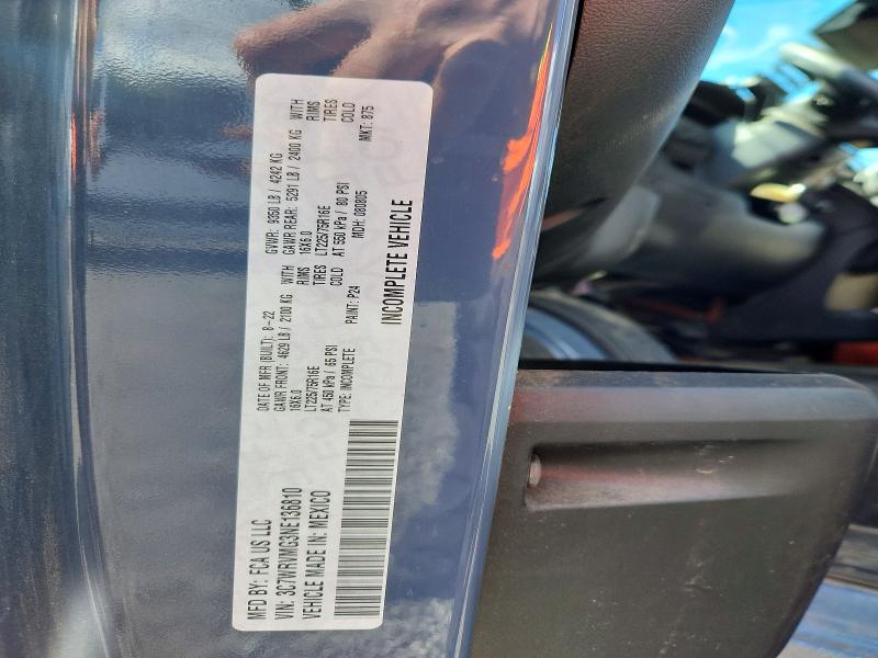 Aukcja sprzedaży 2022 Ram Promaster 3500, vin: 3C7WRVMG3NE136810, numer aukcji: 64736406
