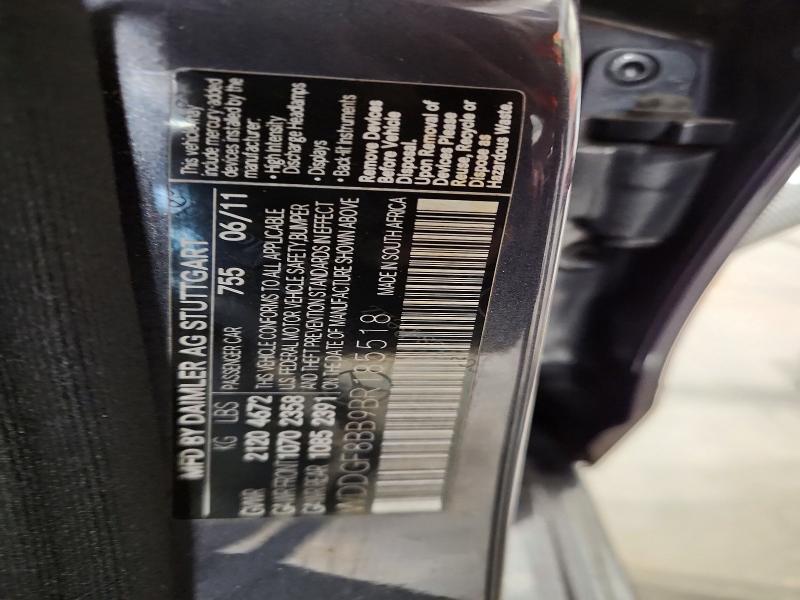 64800316 :رقم المزاد ، WDDGF8BB9BR185518 vin ، 2011 Mercedes-benz C مزاد بيع